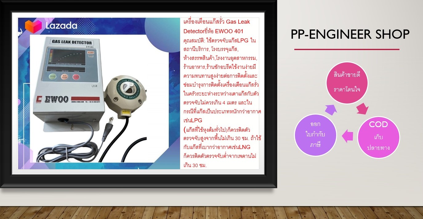เครื่องเตือนแก๊สรั่ว GAS Leak Detector ยี่ห้อEWOO 401 Lazada.co.th