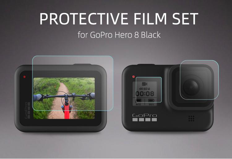 ฟิล์มกันรอย GoPro Hero 8 แบบ PVC กันรอยจอหลัง LCD + เลนส์ + จอหน้า แบบ 3 in 1