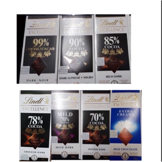🍫ลินด์ เอ็กซ์เซลเลนซ์ ดาร์ค ช็อคโกแลต คีโต  Lindt Excellence Dark Cocoa Chocolate