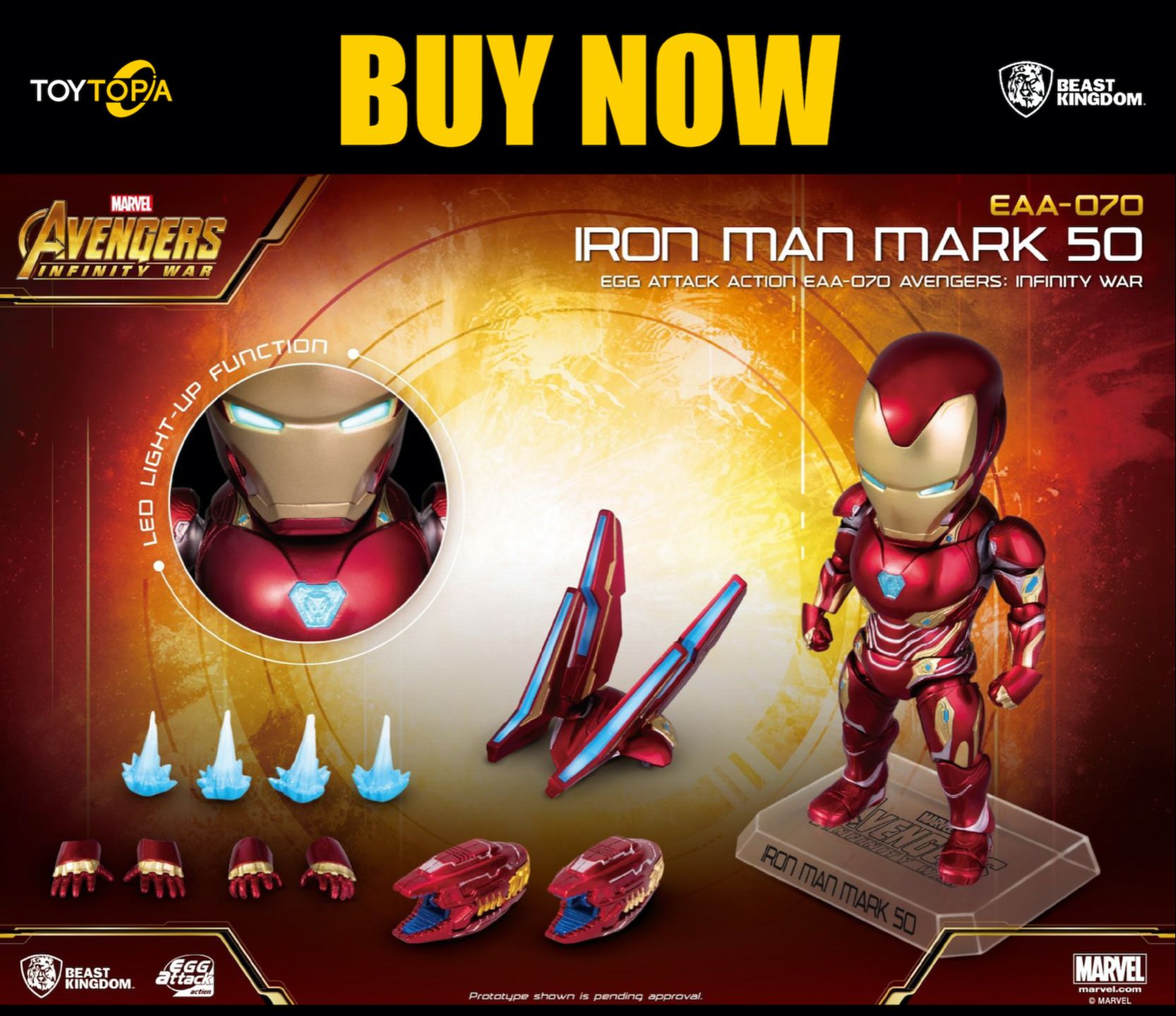 Avengers Infinity War Egg Attack Action Iron Man Mark L (EAA-070