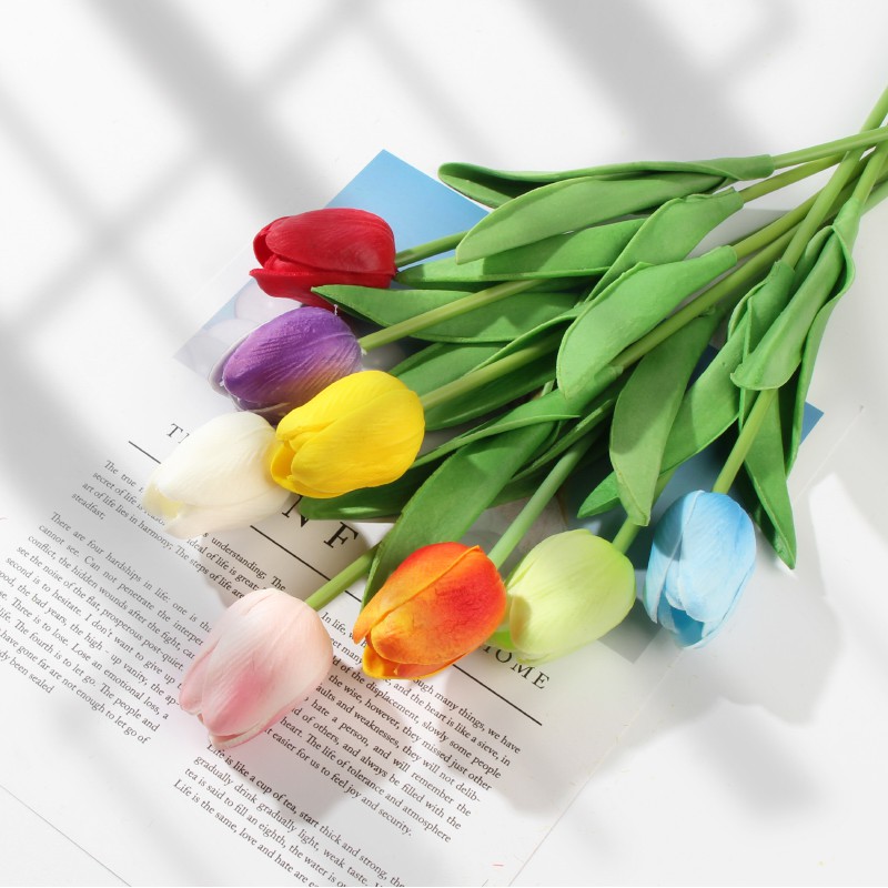 ?พร้อมส่ง?ทิวลิป ทิวลิปปลอม ดอกทิวลิป ทิวลิปเกาหลี ดอกไม้ปลอม ดอกไม้ประดิษฐ์ tulip home decor