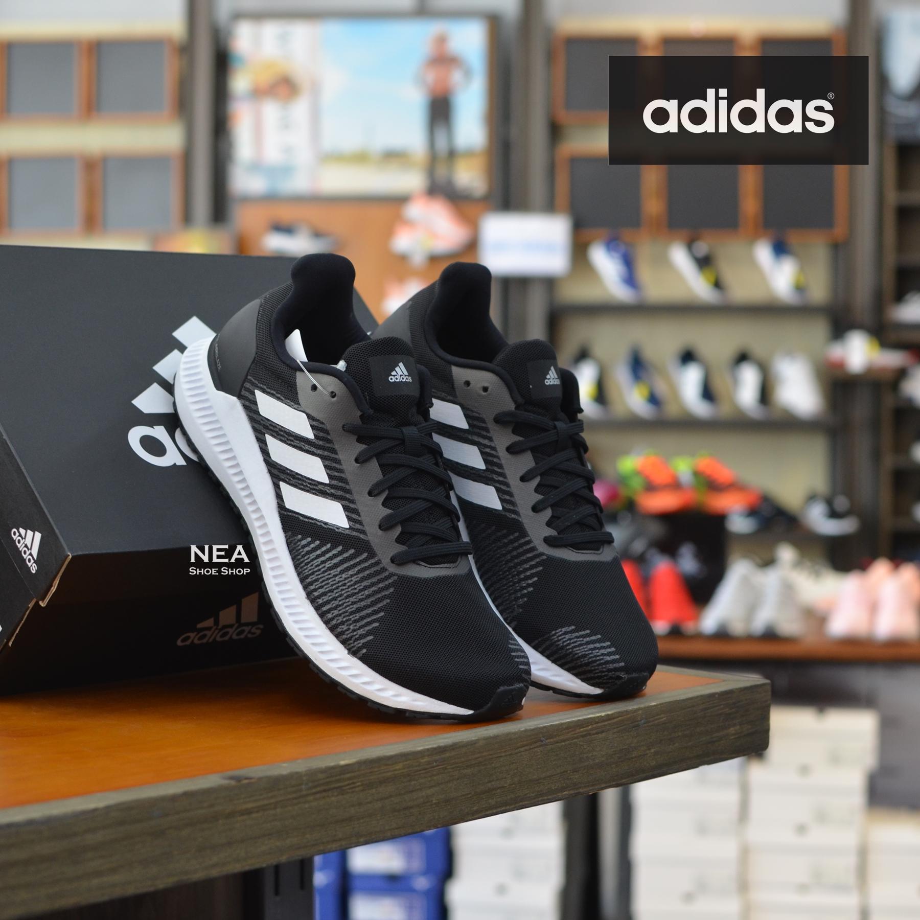[ลิขสิทธิ์แท้] Adidas SOLAR BLAZE Black/White [M] NEA รองเท้า วิ่ง ผู้ชาย รองรับการออกกำลังกาย