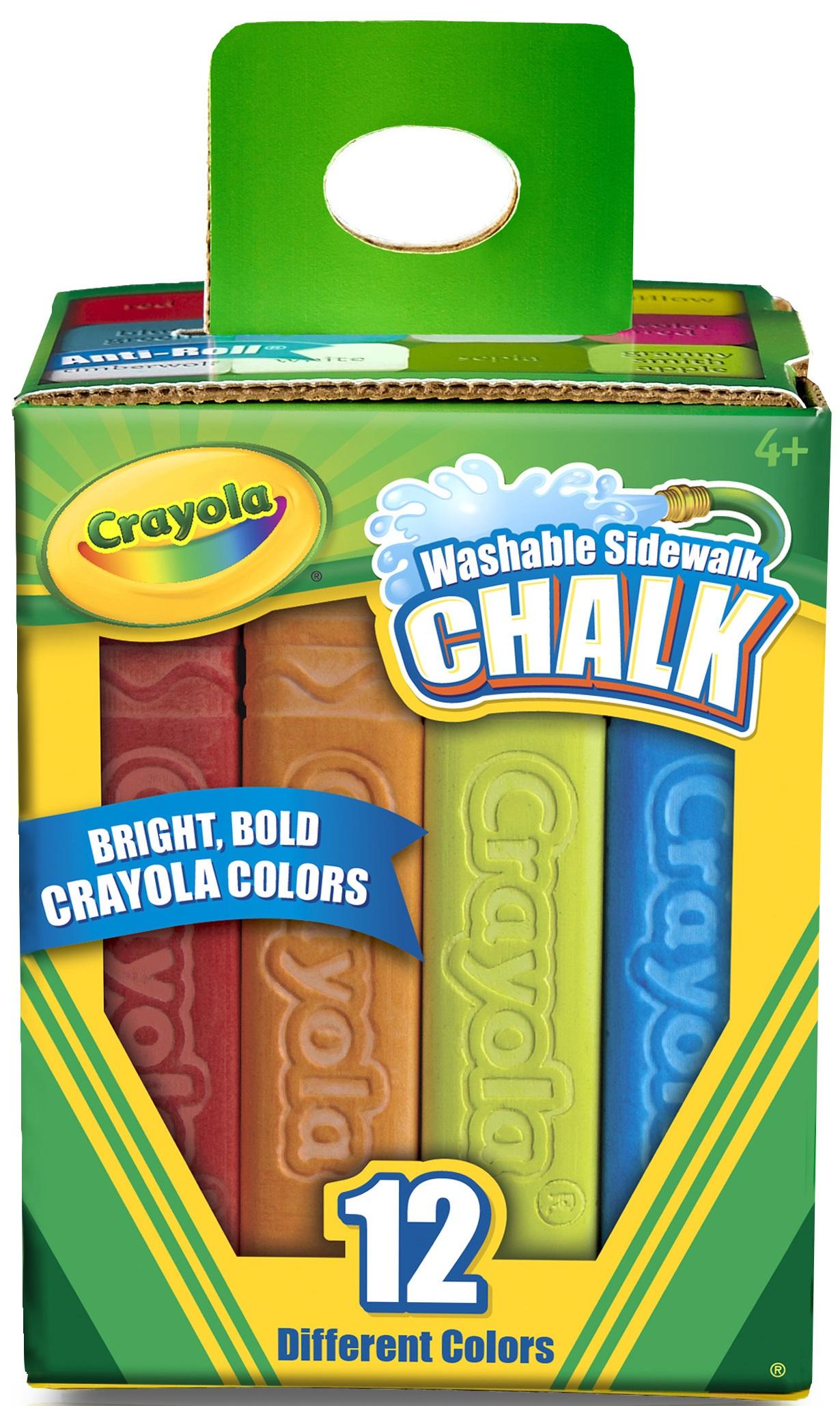 Crayola สีชอล์กล้างออกได้ แท่งใหญ่ 12แท่ง