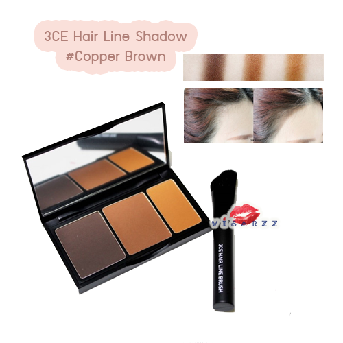 3CE Hair Line Shadow #Copper Brown พาเลตแชโดว์เพิ่มไรผม เพิ่มตีนผม เนื้อฝุ่นใช้งานง่าย ไม่เลอะระหว่างวัน หัวล้าน หัวเถิก ลืมคำนั้นไปได้เลยค่ะ