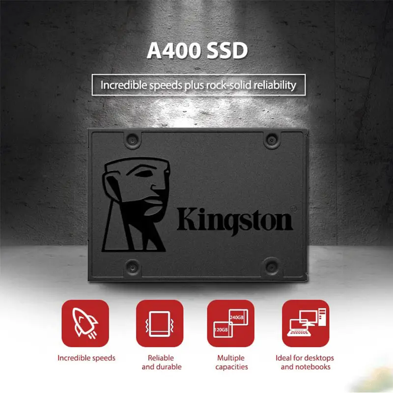 ภาพสินค้าKingston SSD โซลิดสเตทไดรฟ์/SSD A400 SATA 3.0 2.5inch-120GB/240GB/480GB/960GB ฮาร์ดไดรฟ์ภายใน จากร้าน Bomoo.th บน Lazada ภาพที่ 2