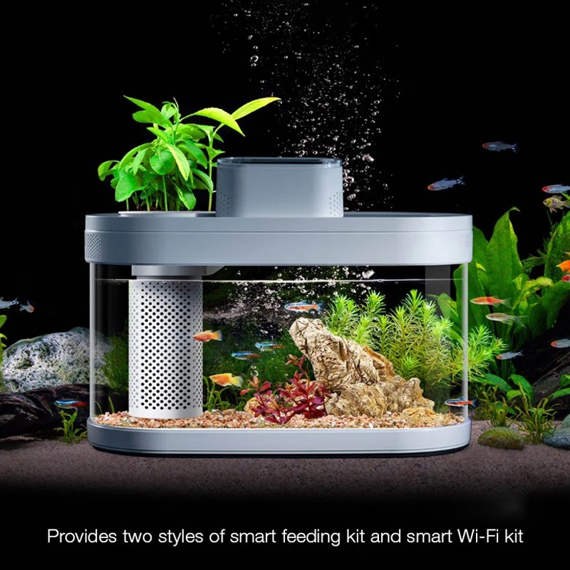 [เหลือ792 ทักแชทรับโค้ด] Xiaomi Youpin Geometry Mini Lazy Fish Tank ตู้ ...