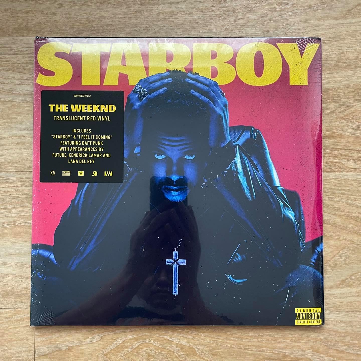 แผ่นเสียงThe Weeknd – Starboy, 2 x Vinyl, LP, Album, Red Translucent, Gatefold แผ่นเสียงใหม่ซีล
