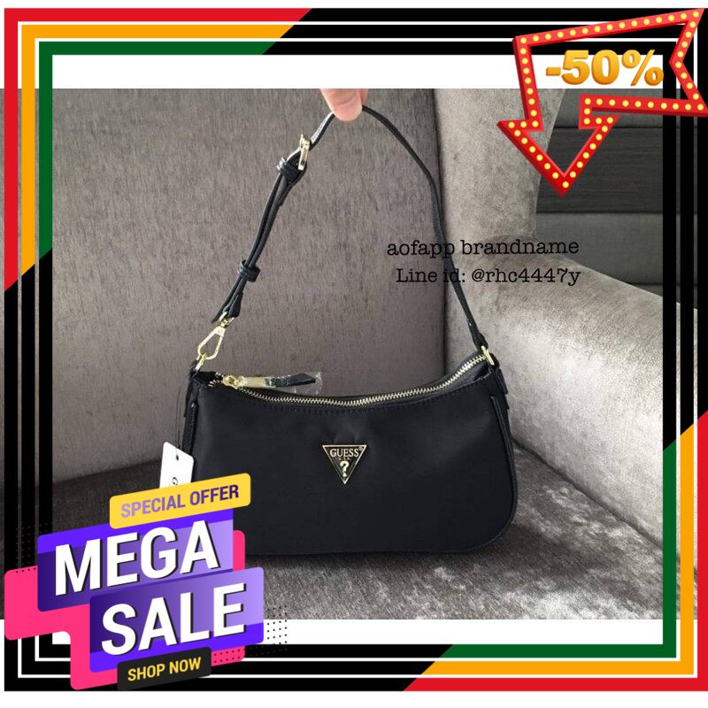 กระเป๋าเท่ๆ ของแท้ GUESS PARIS SHOULDER BAG กระเป๋าสะพาย ไหล่ /ค้องแขน