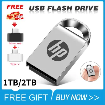 แฟลชไดรฟ์ High Speed 2TB 1TB 2000GB Flash Drive Metal Waterproof U Disk Flash Drive Pendrive 326412
