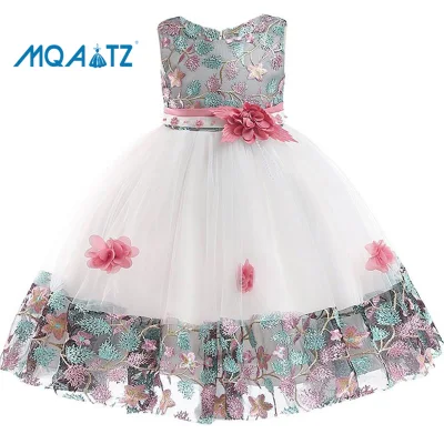 MQATZ Girls Dress Birthday Ball Gown Kids Dresses Princess Dress Girl Party Wedding Dress 2-8 Years L5045