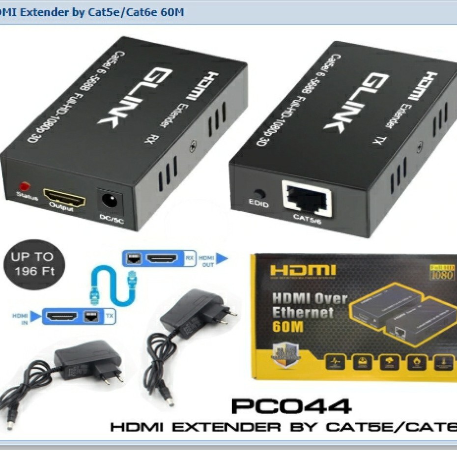 ลดราคา HDMI TO LAN RJ45 Network Over Ethernet 60 M GLink CAT5/ CAT6 (พร้อมส่ง) #ค้นหาเพิ่มเติม ท่นวางโทรศัพท์ Analog To Digital ลำโพงคอม NUBWO PCI Express Card แหล่งจ่ายไฟ PHANTOM