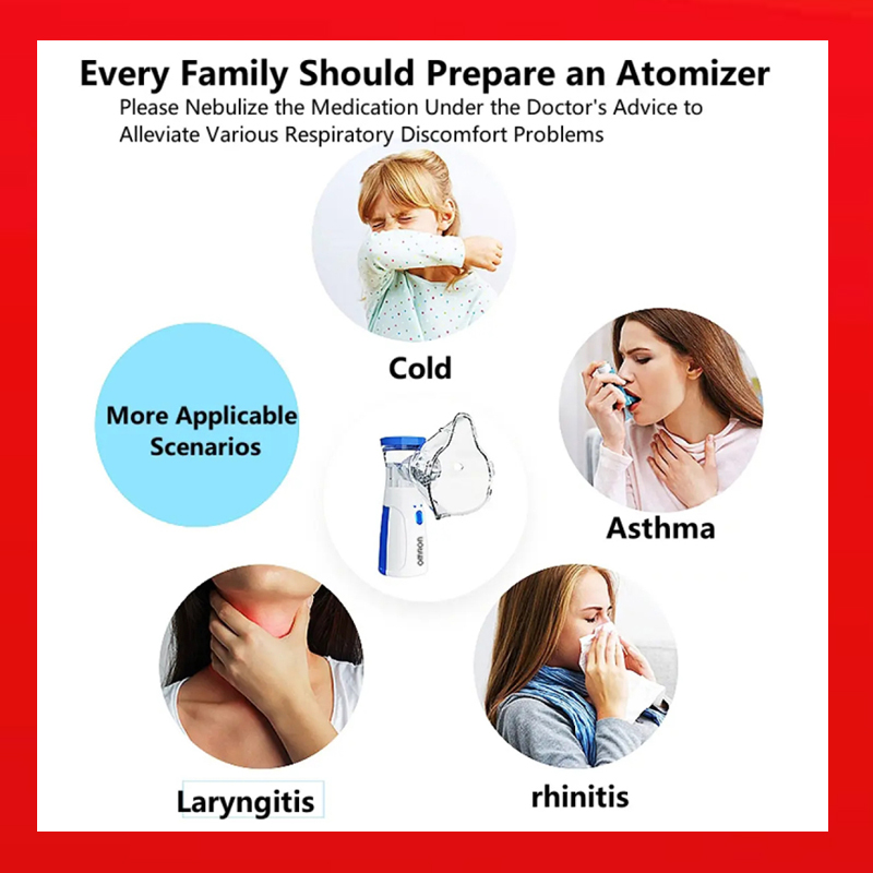 Onro Inhaler Omron เครื่องพ่นยา เครื่องพ่นยาแบบพกพาแบบใช้มือถือ Mini Inhaler เครื่อง ...