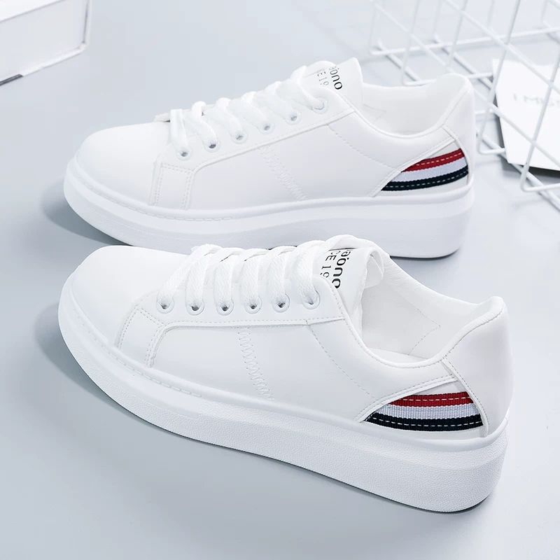 Ready Stock 2021 autumn new white shoes women's breathable spring and ...