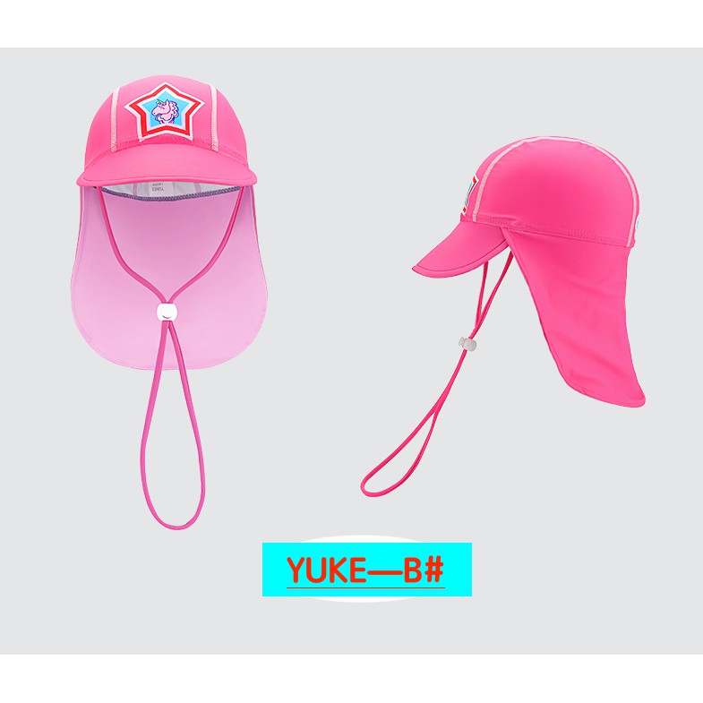 หมวกว่ายน้ำกันแดด เล่นน้ำชายหาด หมวก กันแดด นื้อผ้ายืด ใส่สบาย . YUKE-CAP#