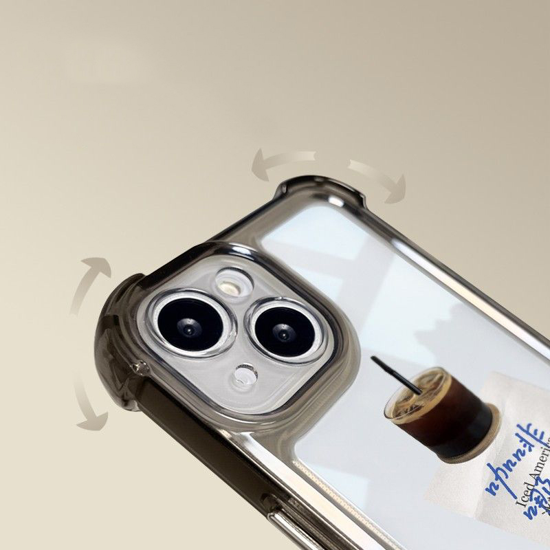 Ốp Điện Thoại TPU Mềm Trong Suốt Chống Sốc Nút Độc Đáo Cho IPhone 11 14 13 12 Pro Max XS Max X XR 7 8 6 6S Plus Sự Bảo Vệ