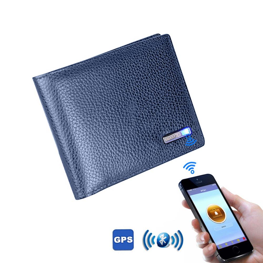 GoodScool SMARTLB Wallet Finder Smart Tracker GPS Men PU Leather Rechargeable Card Holder