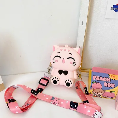 KTtrade Children Cute Cartoon Cat Cross-body Handbag Fashion Girls Messenger Bag