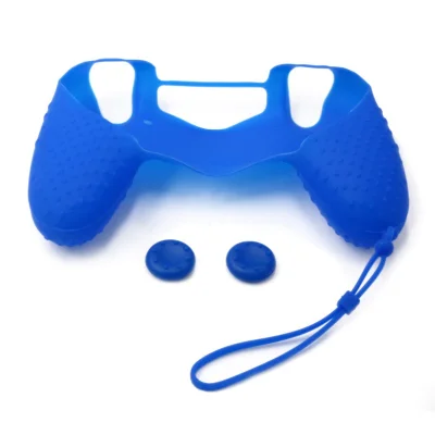 ⚈ma⚆ ❣ซิลิโคน จอย PS4 Silicone Gamepad Cover Case + 2 Joystick Cap For PS4 Controller Game Accessories Fashion✍
