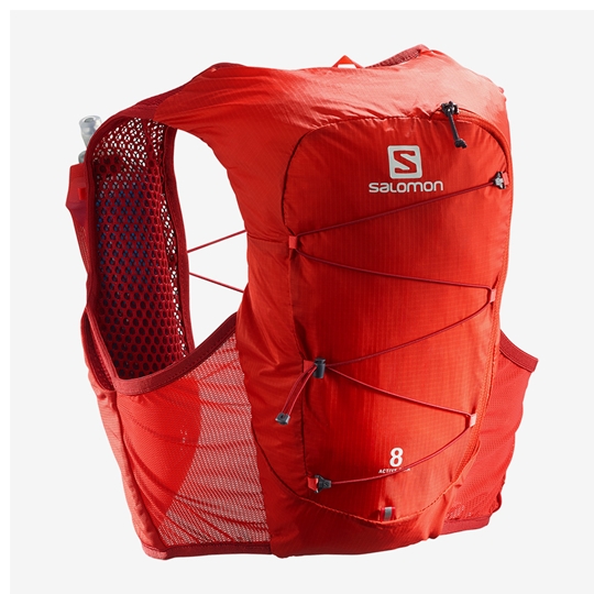 (้สีแดง) เป้น้ำ Salomon Active skin 8 set + ขวดน้ำ 500 มล. 2 ขวด