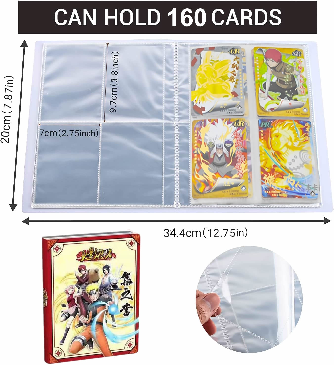 Compre Detém 160PCS Album Naruto Cards Livro Cartoon Anime Uzumaki Game Map  Holder Pasta Carregada Coleção de Cartões Crianças Presente de Brinquedo  Legal