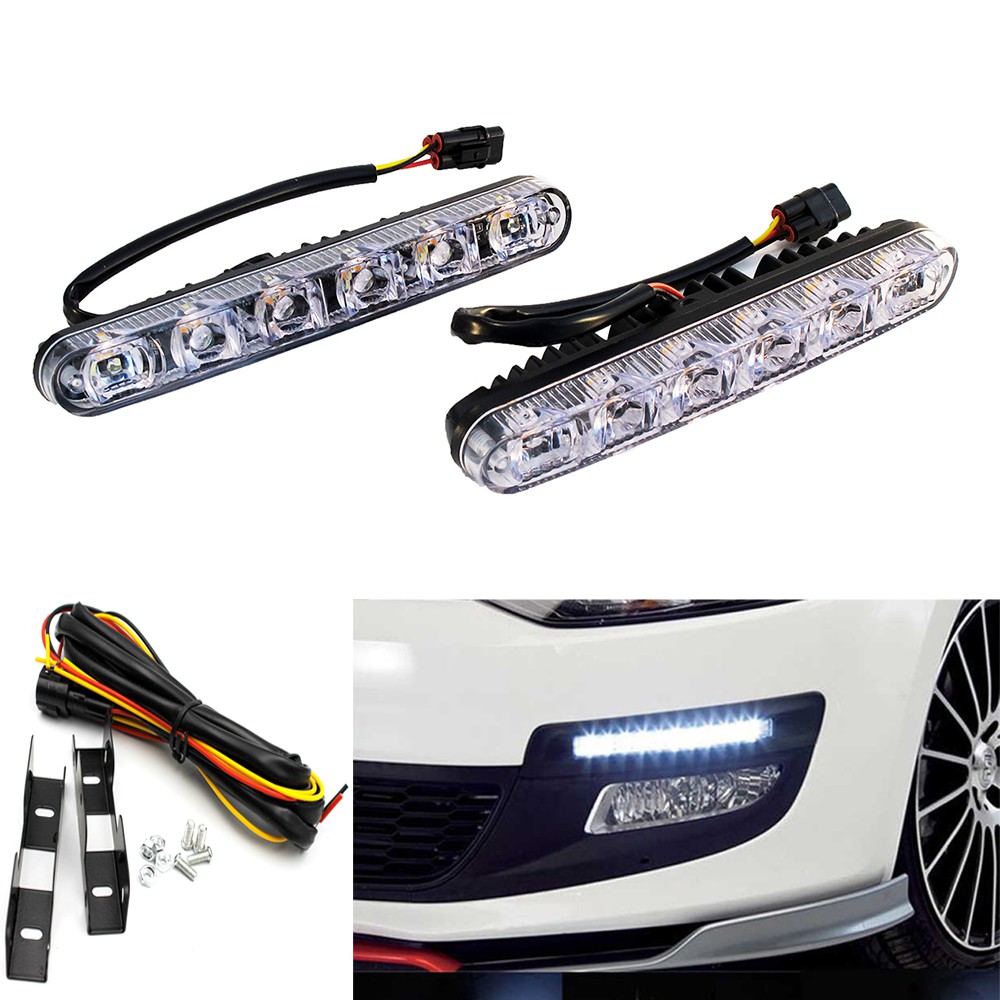 ไฟเดย์ไลท์ ไฟเดย์ไลท์โคมแก้ว หลอด LED 12 ดวง แบบมีไฟเลี้ยว (ราคาต่อคู่) DRL daytime running lights กันน้ำ 100% ราคาถูก