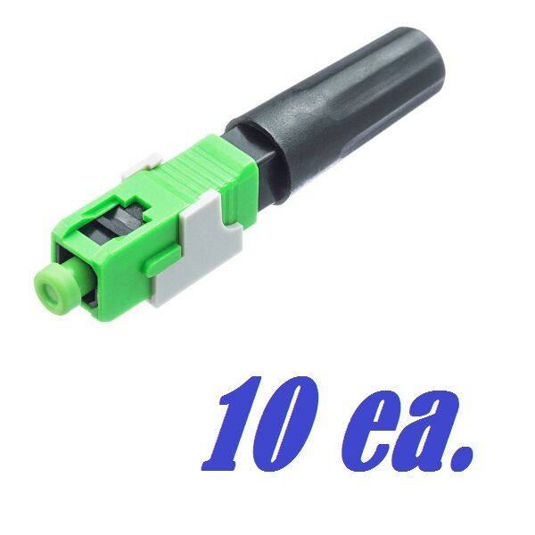 อุปกรณ์ไฟเบอร์ออฟติก  SC / APC Fast Connector  กิ๊ฟล็อค ( 10  หัว / แพค ) เชื่อมต่อระหว่างสาย Fiber Optic และ หัว Fast เข้าด้วยกัน