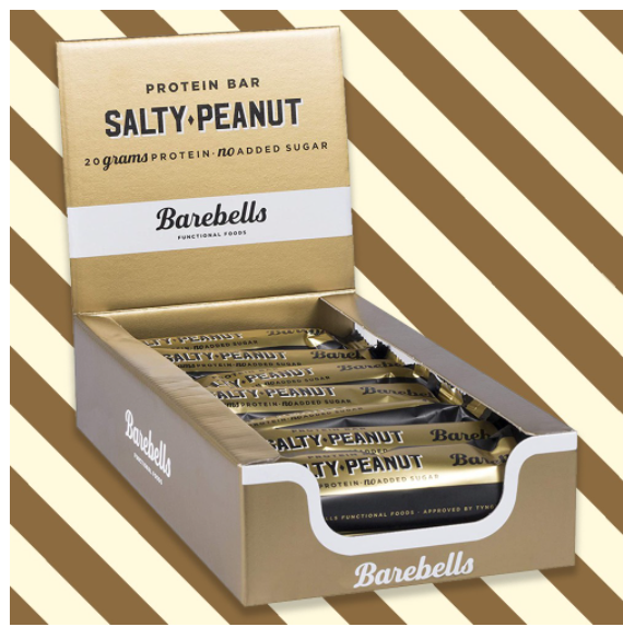 ส่งฟรี Barebells โปรตีนบาร์ ซอลตี้พีนัท Protein Bar Salty Peanut (12x55g) มีเก็บเงินปลายทาง