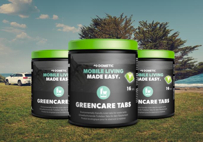 GreenCare Tabs สารเติมถังน้ำเสียแบบเม็ด สูตรเป็นมิตรกับสิ่งแวดล้อม สำหรับส้วมแบบพกพา, 16 tabs