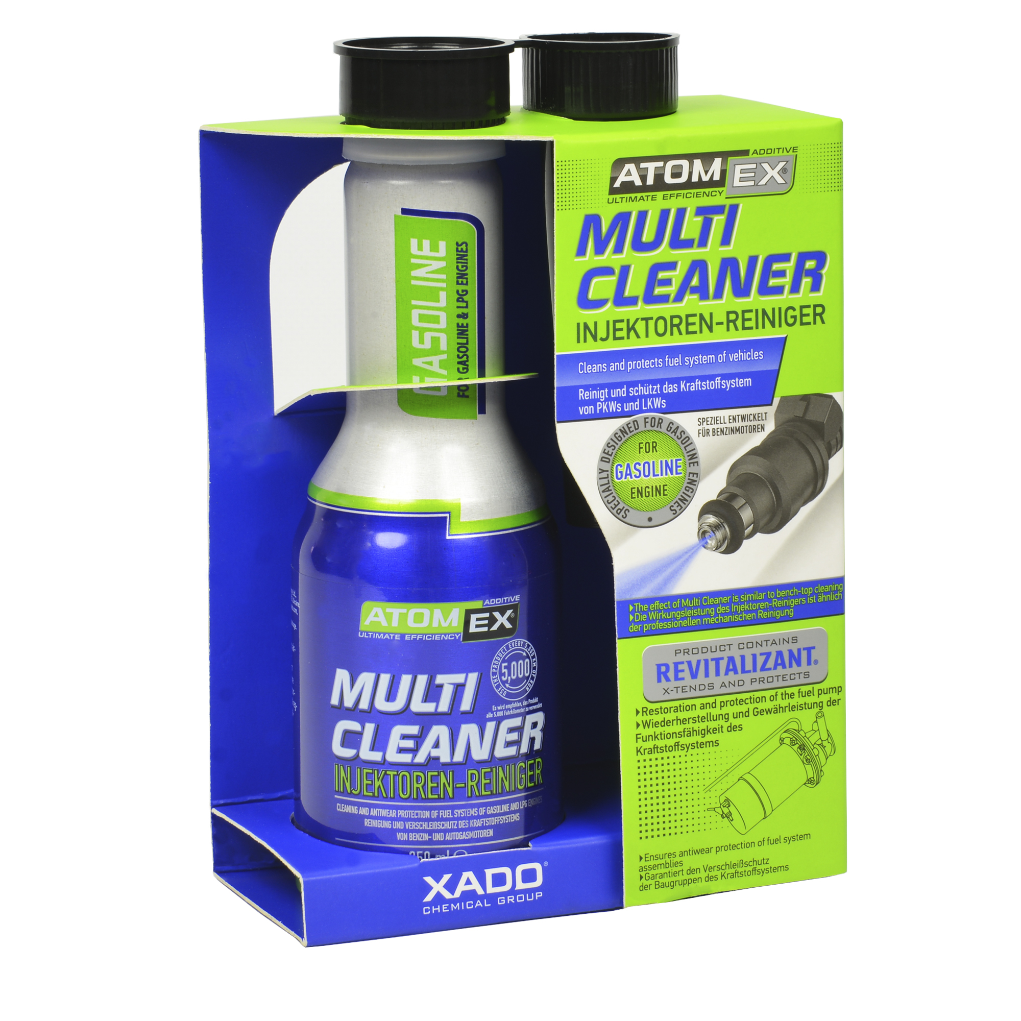 AtomEx® Multi Cleaner (เบนซิน) – น้ำยาทำความสะอาดระบบเชื้อเพลิงสำหรับเครื่องยนต์เบนซิน พร้อม