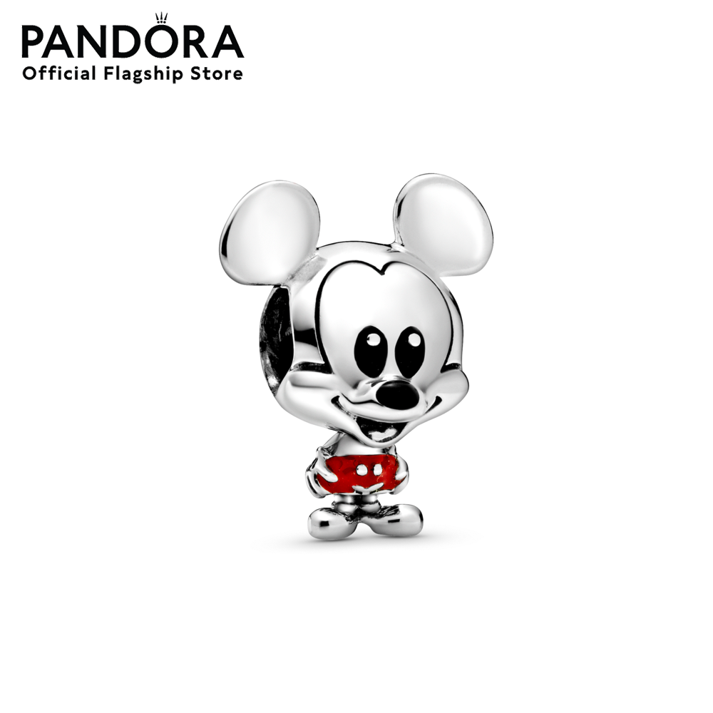 [Pre-Sale มัดจำ 10% จองวันที่ 3-8 ก.ย.] [Pandora] Disney Mickey sterling silver charm with red and black enamel