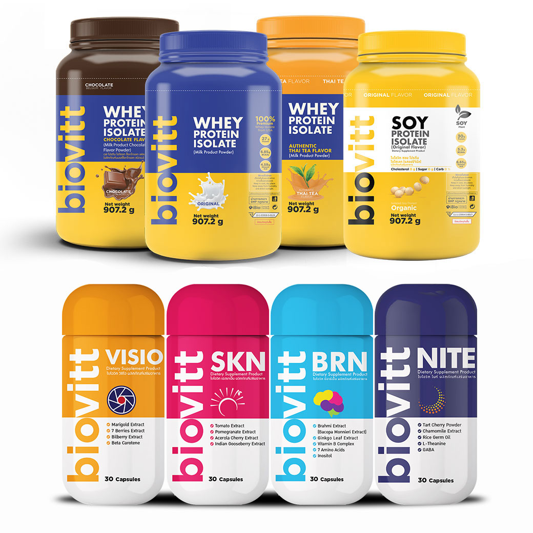เซ็ตคุ้ม เวย์กระปุกBiovittแคปซูล 21G Biovitt Whey Protein Isolate เวย์