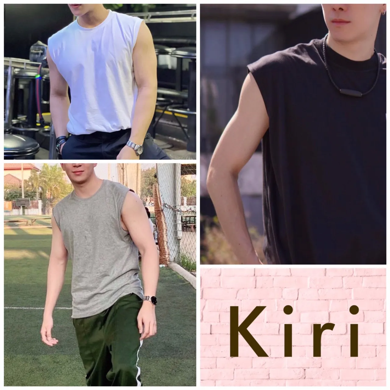 เสื้อแขนกุดชาย เสื้อยืดผู้ชาย เสื้อแขนกุด Cotton100 เสื้อคอกลมชาย เสื้อสงกรานต์