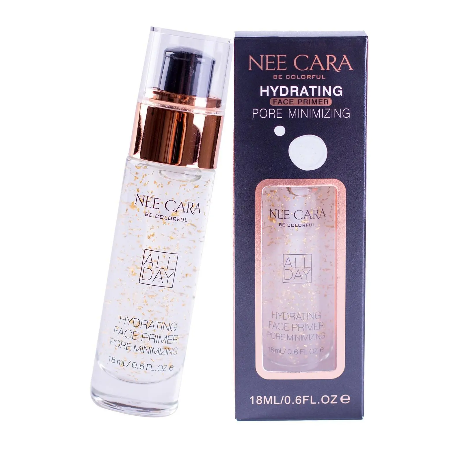 NEE CARA HYDRATING FACE PRIMER 24K GOLD ไพรเมอร์ คอลลาเจนทองคำ 24K N794 (18 ml.)