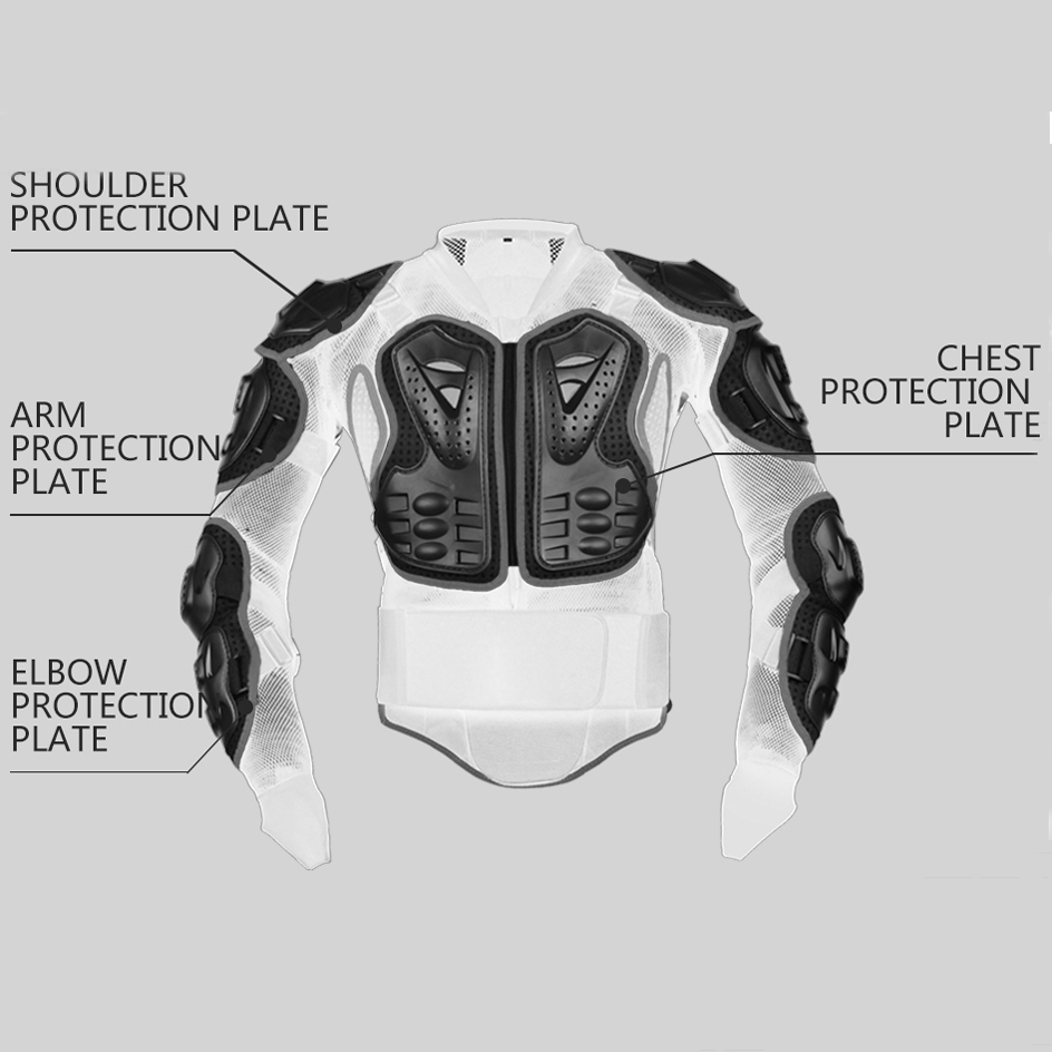 white motorcycle armor