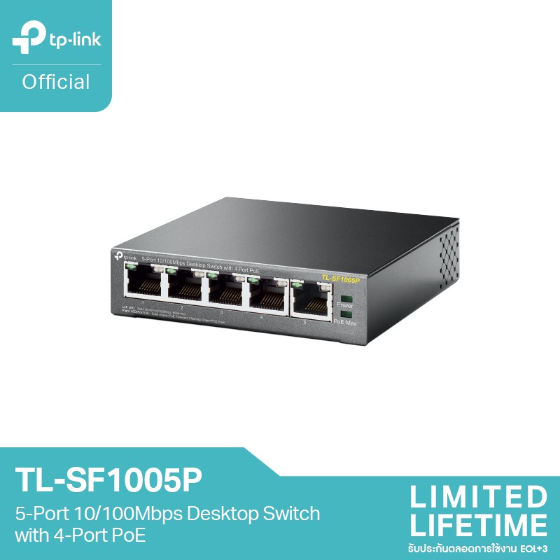 Tl-Sf1005p 5-Port 10/100mbps Desktop Switch With 4-Port Poe Tp-Link. 