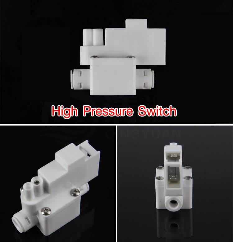 สวิทช์ไฟฟ้าที่ใช้แรงดันของน้ำเป็นตัวควบคุม High Pressure Switch ข้อต่อเสียบ 1/4  (2 หุน)