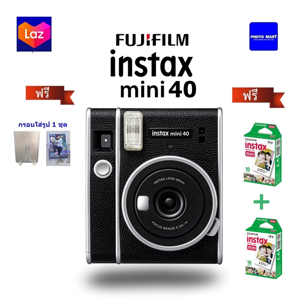 FUJIFILM INSTAX MINI 40 Instant Film Camera *แถมฟรีฟิล์มPack10ใบ2กล่อง+กรอบรูป*รับประกันศูนย์1ปี