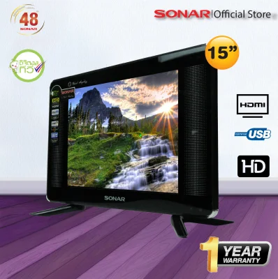 SONAR ทีวี Digital LED TV 15 นิ้ว (ดิจิตอล แอลอีดี ทีวี) Smart TV TV LED สมาร์ททีวี โทรทัศน์ TV Black Sapphire Series รุ่น LD-39T01(F1) Sonar