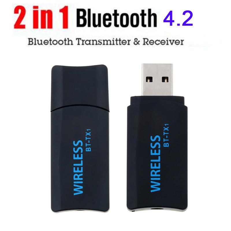USB 3.5MM Bluetooth Transmitter Upgraded Version BT-TX1 4.2 Wireless Audio  Music Adapter Transmitter For TV PC Plug and play