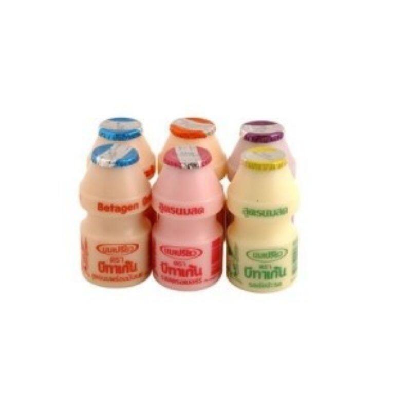 บีทาเก้น นมเปรี้ยว สูตรนมพร่องมันเนย คละรส 85 มล. x 6 ขวด/Beatgen skimmed milk, mixed flavor milk, 85ml x 6 bottles