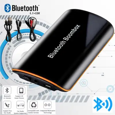 B2 Bluetooth Receiver หูฟังสเตอริโอบลูทูธไร้สายบลูทูธ 4.1+EDR เสียงกล่องดนตรีกับไมค์ 3.5มมอาร์ซีเอสำหรับระบบเสียงลำโพงรถบ้านรองอุปกรณ์
