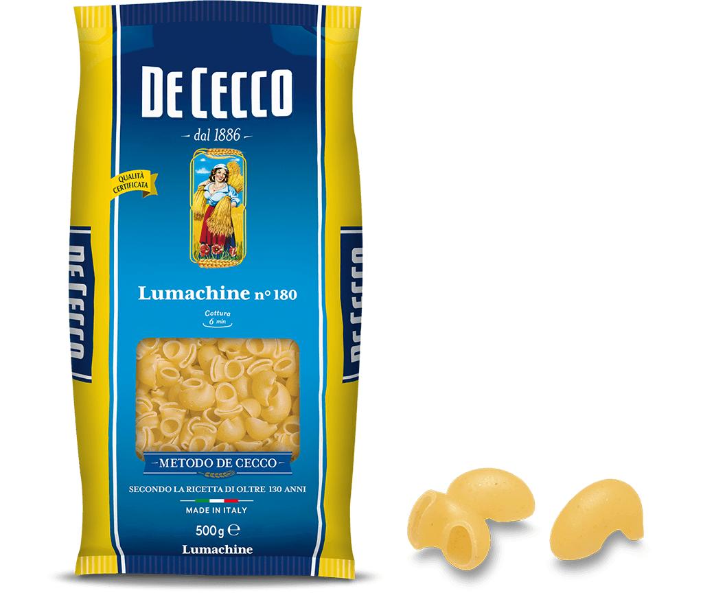 พาสต้า ลูมาคีนี่ เบอร์.180 - ดีเชคโก้, 500 กรัม Pasta Lumachine No.180 - De Cecco, 500 grs
