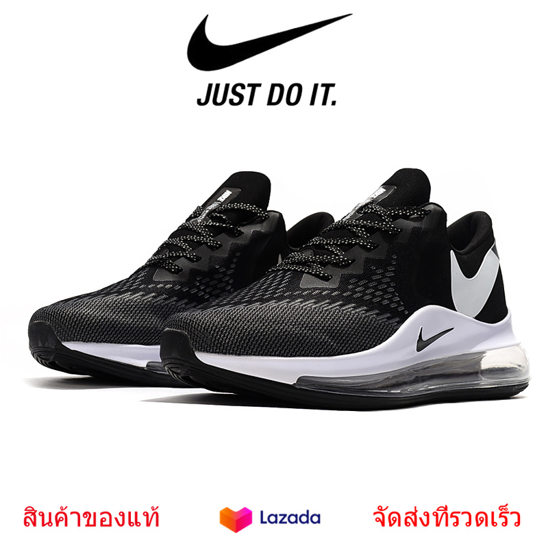 รองเท้า Nike ของแท้รองเท้ากีฬาผู้ชาย Nike AIR MAX 720 รองเท้าวิ่งรองเท้าสำหรับเดินรองเท้าเทรนนิ่งสีดำและสีขาวระบายอากาศได้ดีและมีน้ำหนักเบา