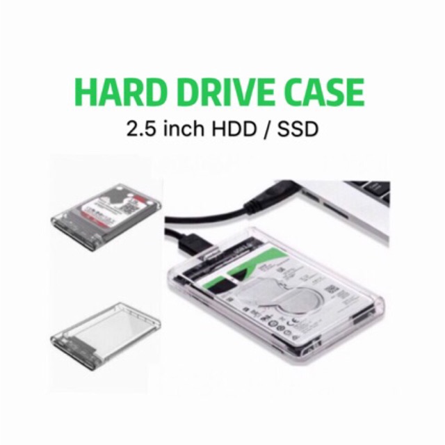 2.5-Inch SATA 3.0 To USB 3.0 Hard Drive Disk Box HDD External Enclosure SATAHDD And SSD -Transparent แบบใสพร้อมสายusb3.0