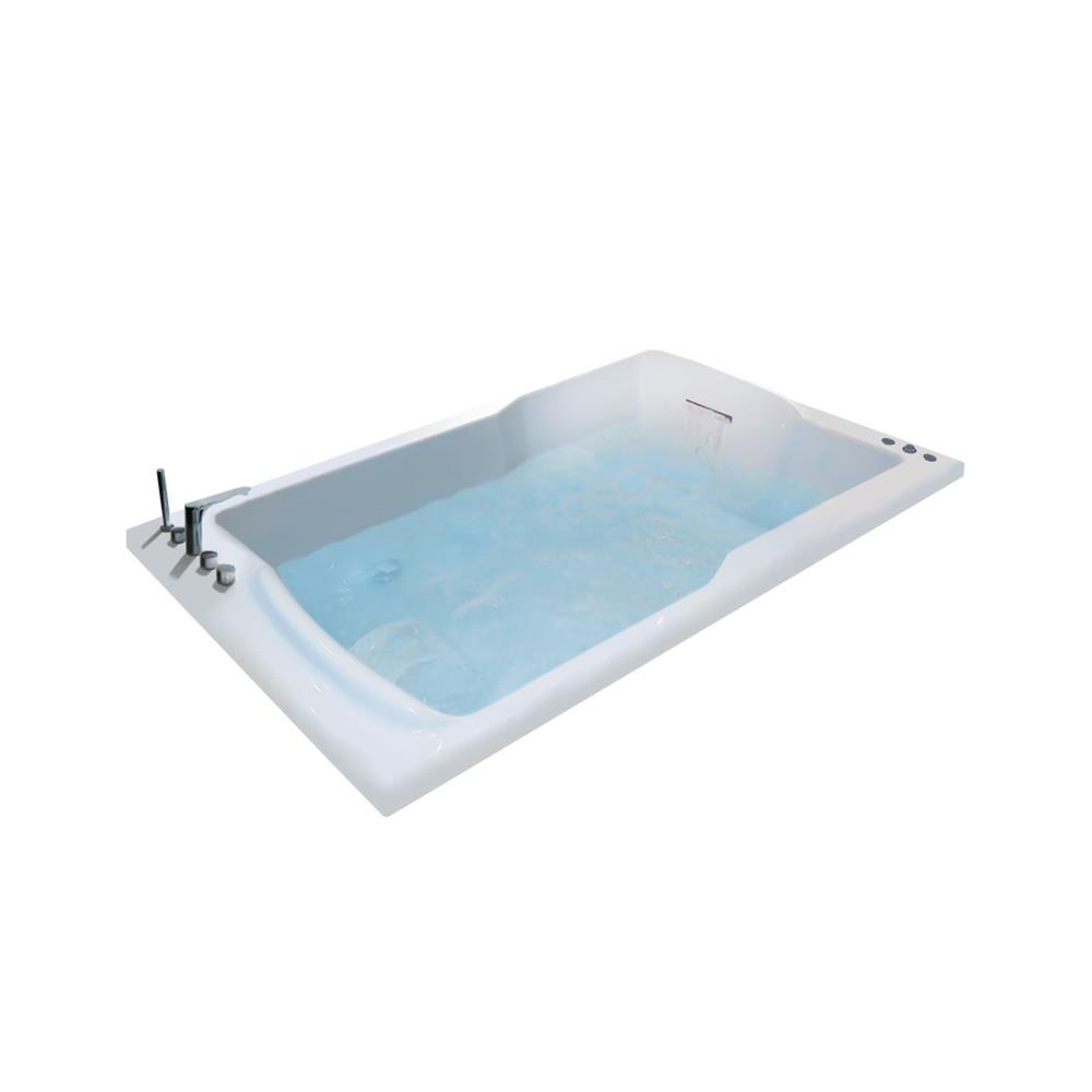 (ส่งฟรี) อ่างน้ำวนอัดอากาศ BATHROOM DESIGN  190 ซม. สีขาว อ่างอาบน้ำ อ่างจากุชชี่ อ่างอาบน้ํา ของแท้ประกัน 1ปี Vibha shop