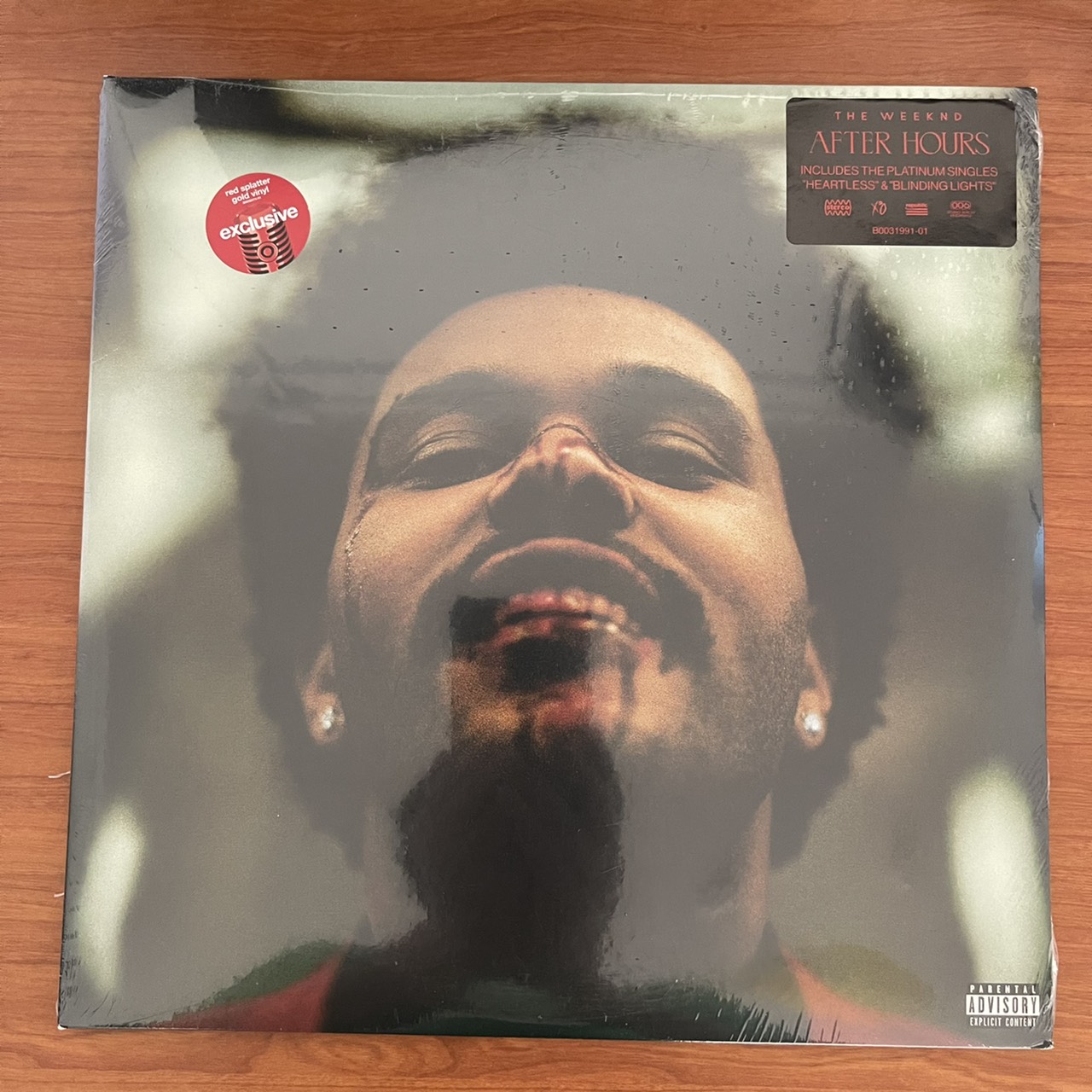 แผ่นเสียง The Weeknd ‎– After Hours *Limited Edition, Gold w/ Red Splatter colour vinyl/us 2 lp แผ่นเสียงใหม่ ซีล