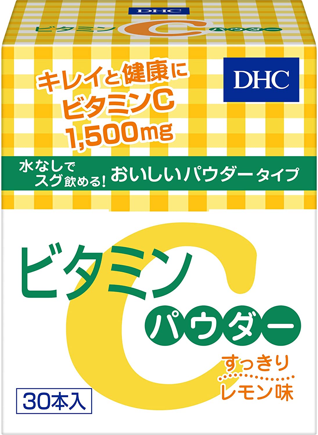 DHC Vitamin C Powder Lemon 1500 mg. วิตามินซีเข้มข้นชนิดผง รสเลม่อน สูตรเพิ่มวิตามิน B2 (สำหรับ 30 วัน)