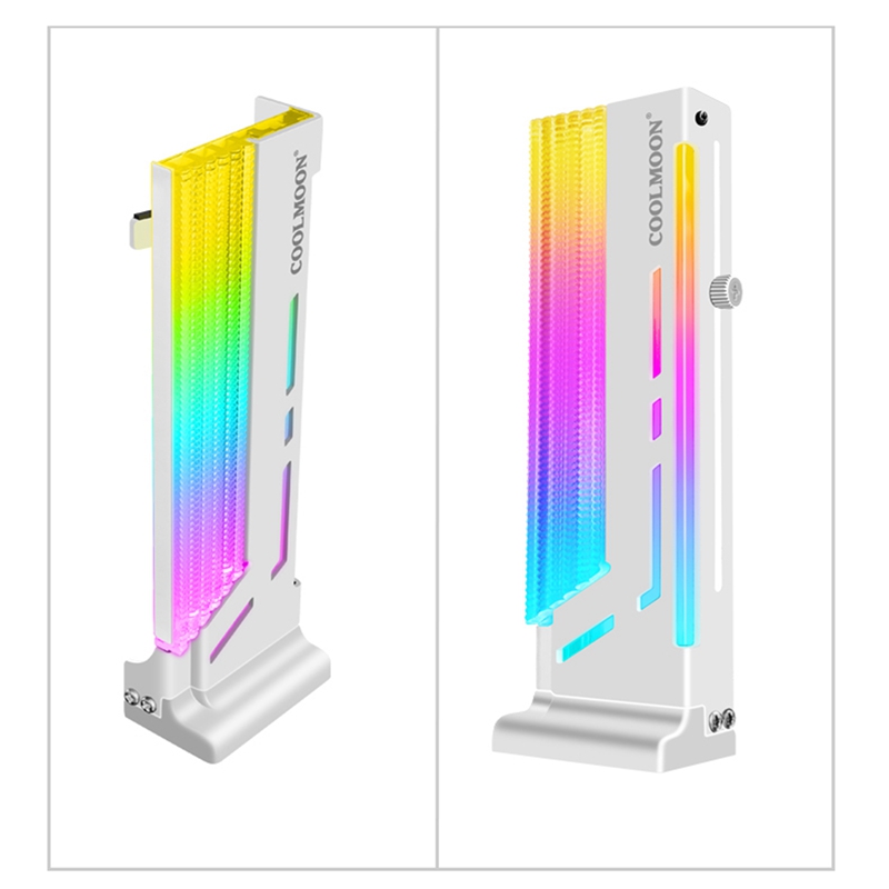 COOLMOON Graphics Card Holder 5V ARGB Vertical Graphics Stand GPU Bracket Video Card Support for Computer Case Chassis