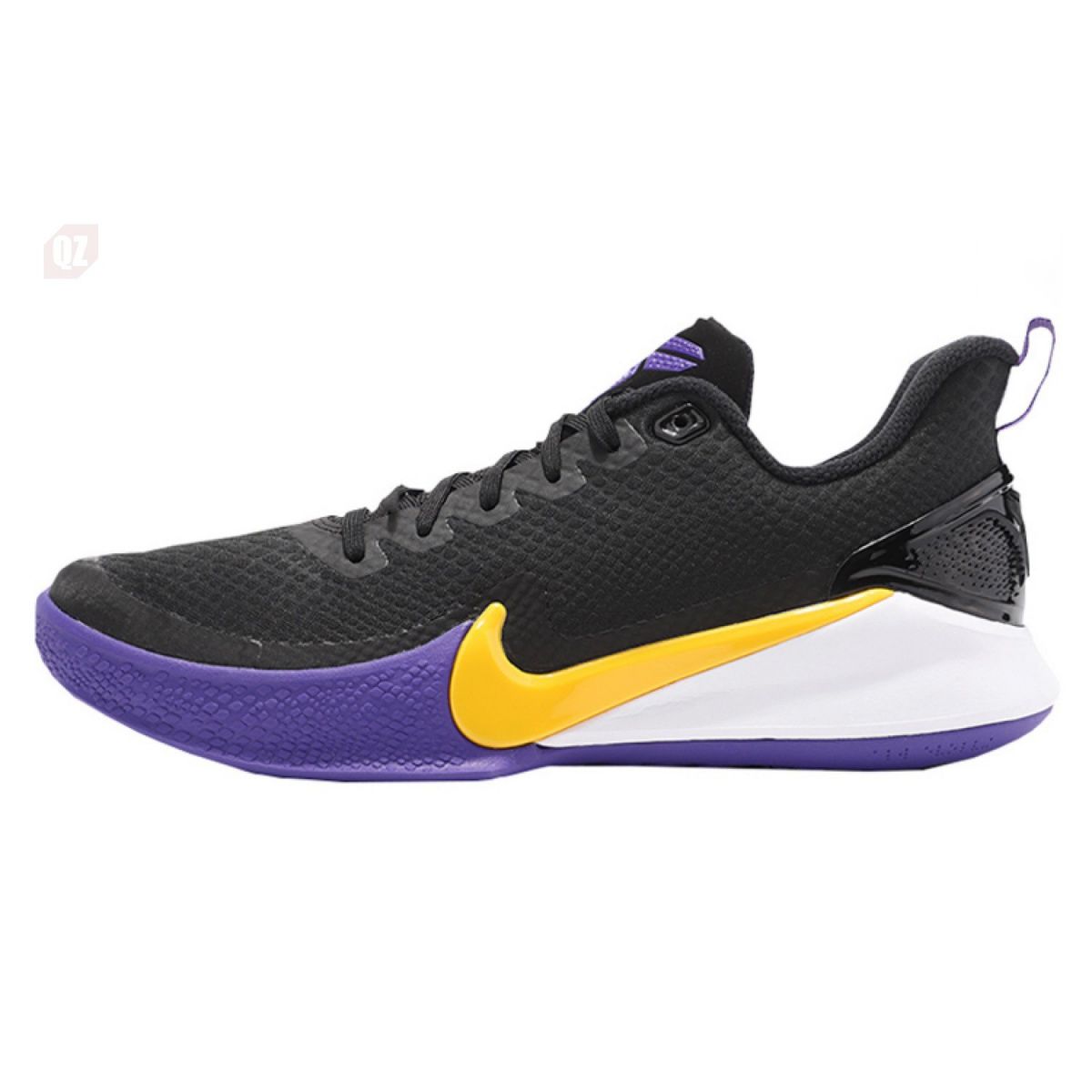 NikeMAMBA FOCUS EP โคบีไบรอันท์ Mamba Lakers สีม่วงและสีขาวทองคำขาวเบาะต่อสู้สวมใส่รองเท้าบาสเกตบอล