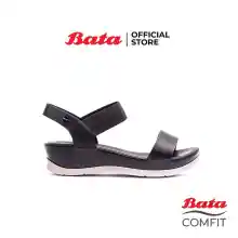 ภาพขนาดย่อของภาพหน้าปกสินค้าBata Comfit บาจา คอมฟิต รองเท้าเพื่อสุขภาพ มีสายรัดส้น รองเท้าพื้นหนา สูง 1 นิ้ว สำหรับผู้หญิง รุ่น Caddy สีดำ 6616239 จากร้าน Bata บน Lazada